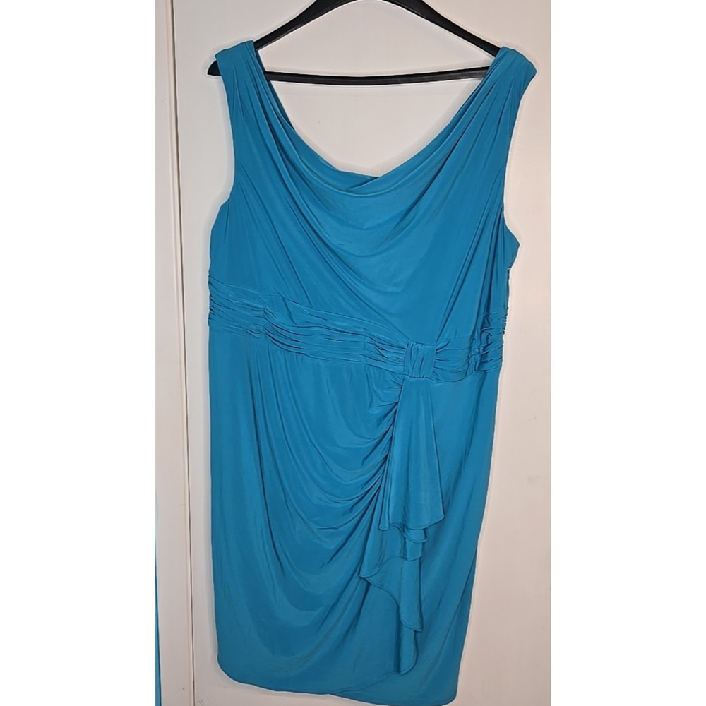 Seventh Avenue Hidden Assets Tank Dress Blue Teal 2X Dress Casual Career Party